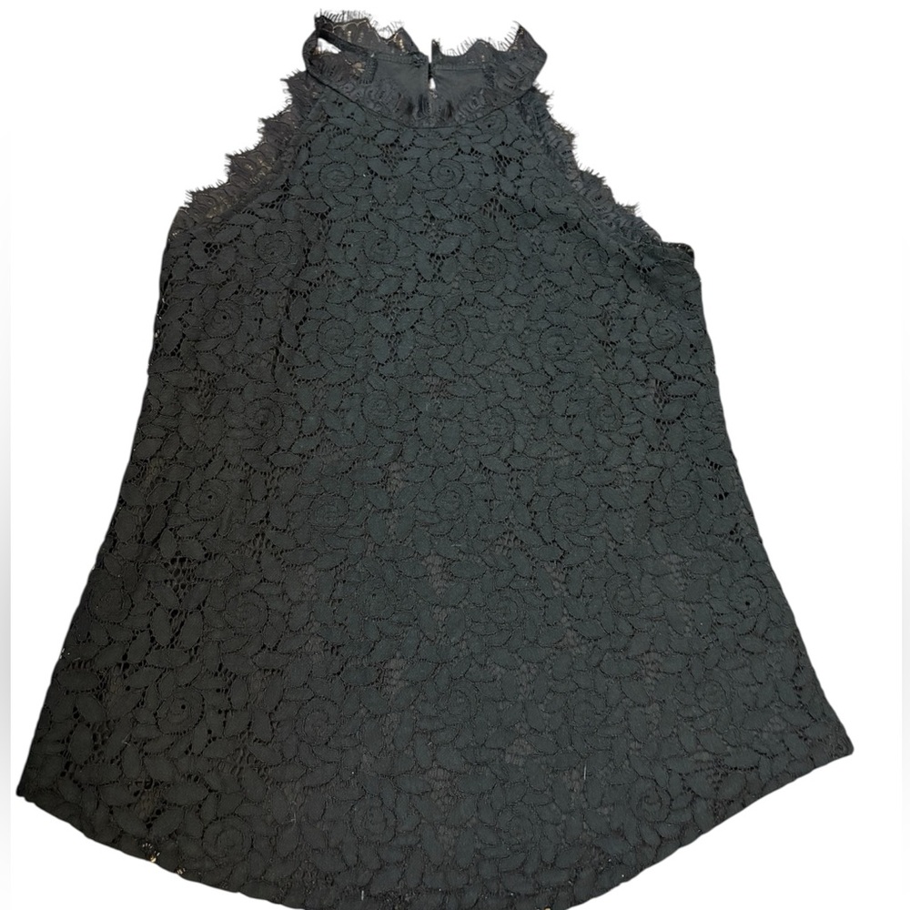 Ladies black lace blouse, size small